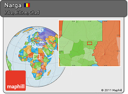 Political Location Map of Narga