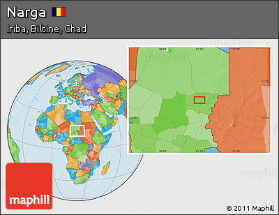 Political Location Map of Narga