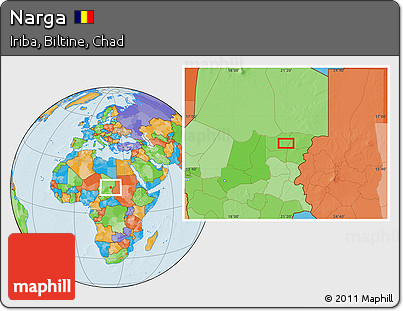 Political Location Map of Narga
