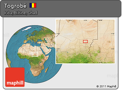 Satellite Location Map of Togrobé
