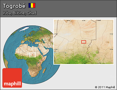 Satellite Location Map of Togrobé