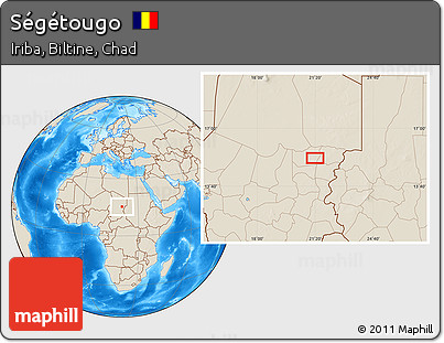 Shaded Relief Location Map of Ségétougo