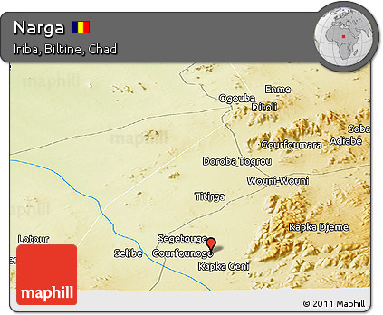 Physical Panoramic Map of Narga
