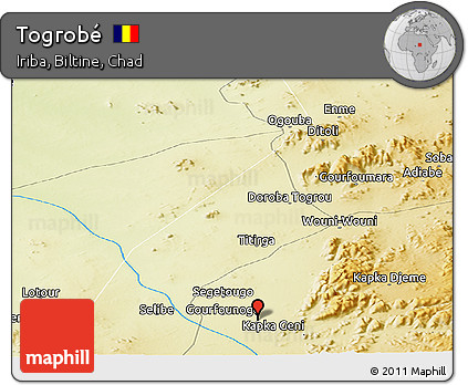 Physical Panoramic Map of Togrobé