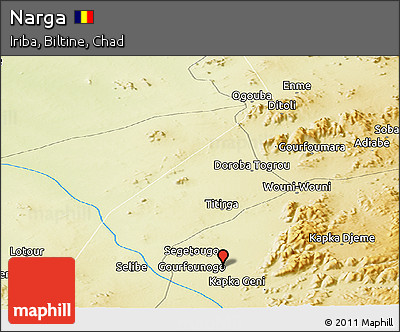 Physical Panoramic Map of Narga