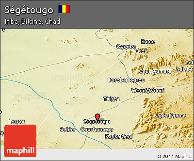 Physical Panoramic Map of Ségétougo