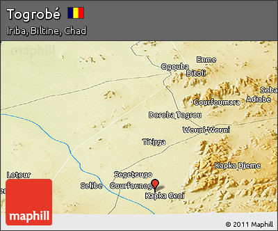 Physical Panoramic Map of Togrobé