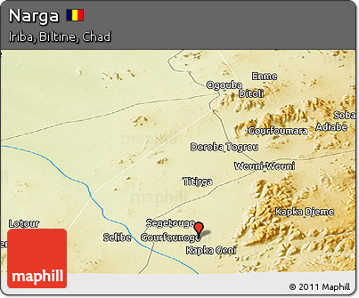 Physical Panoramic Map of Narga
