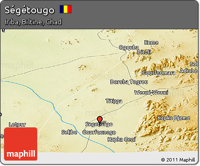Physical Panoramic Map of Ségétougo