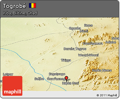 Physical Panoramic Map of Togrobé