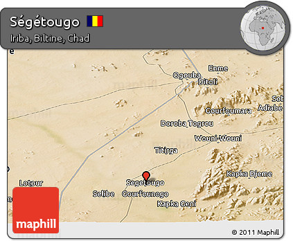 Satellite Panoramic Map of Ségétougo