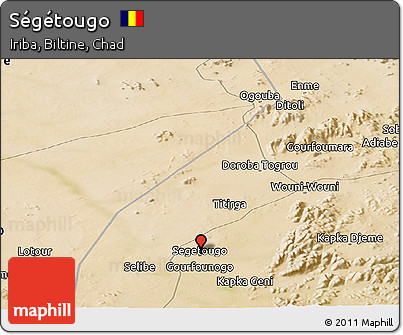 Satellite Panoramic Map of Ségétougo