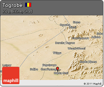 Satellite Panoramic Map of Togrobé