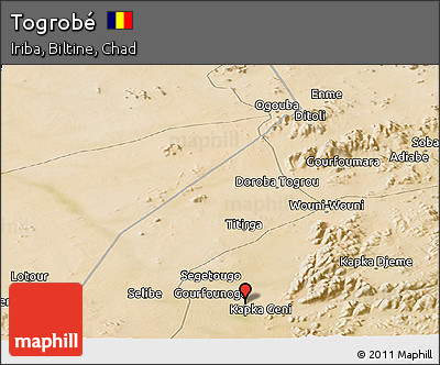 Satellite Panoramic Map of Togrobé