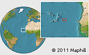 Satellite Location Map of the area around 15° 17' 31" N, 21° 10' 29" W