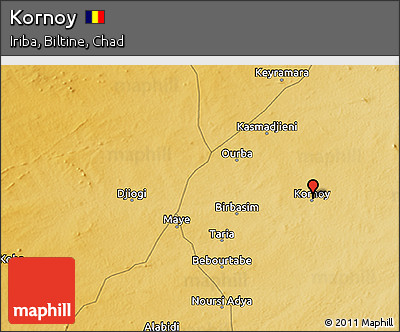 Physical 3D Map of Kornoy