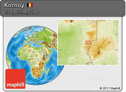 Physical Location Map of Kornoy