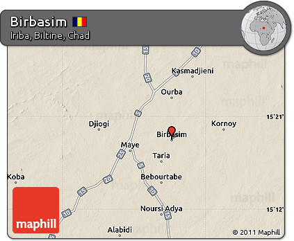 Shaded Relief Map of Birbasim