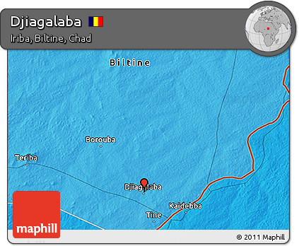 Political 3D Map of Djiagalaba