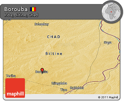 Physical Panoramic Map of Borouba