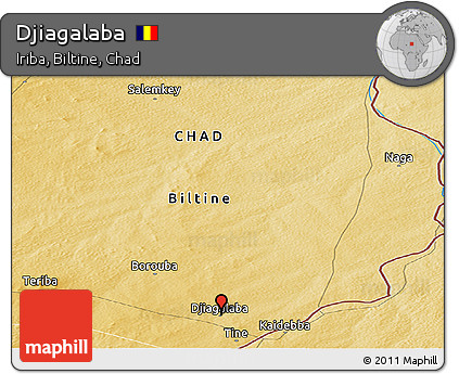 Physical Panoramic Map of Djiagalaba