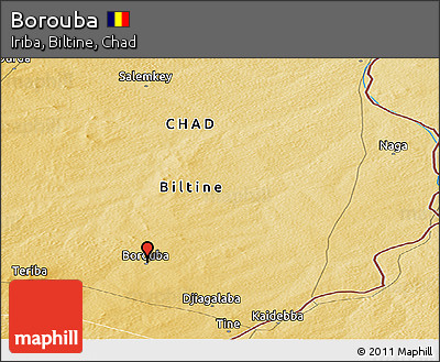 Physical Panoramic Map of Borouba