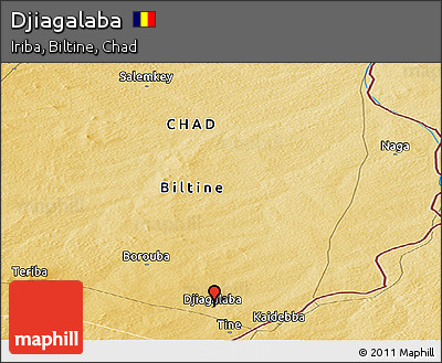 Physical Panoramic Map of Djiagalaba