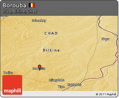 Physical Panoramic Map of Borouba