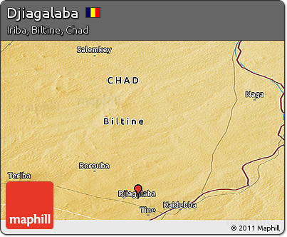 Physical Panoramic Map of Djiagalaba