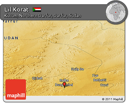 Physical Panoramic Map of Lil Korat
