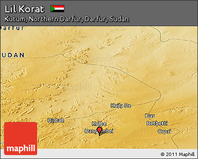 Physical Panoramic Map of Lil Korat