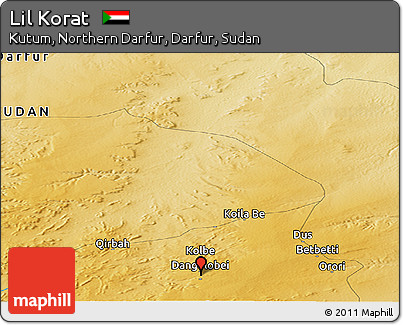 Physical Panoramic Map of Lil Korat