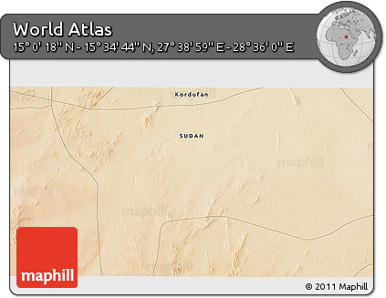 Satellite 3D Map of the Area around 15° 17' 31" N, 28° 7' 30" E