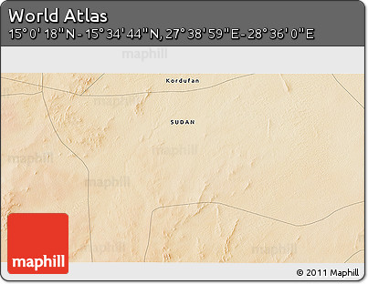 Satellite 3D Map of the Area around 15° 17' 31" N, 28° 7' 30" E