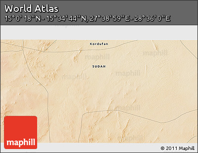 Satellite 3D Map of the Area around 15° 17' 31" N, 28° 7' 30" E