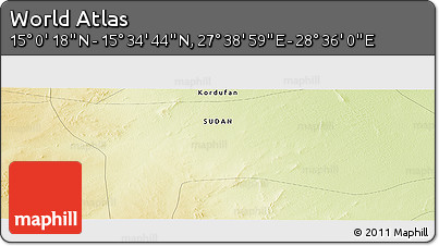Physical Panoramic Map of the Area around 15° 17' 31" N, 28° 7' 30" E