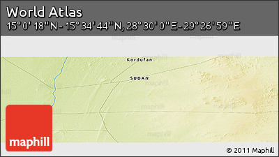 Physical Panoramic Map of the Area around 15° 17' 31" N, 28° 58' 30" E