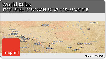 Satellite Panoramic Map of the Area around 15° 17' 31" N, 33° 13' 30" E