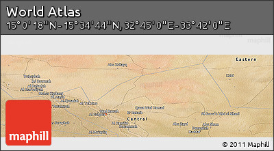 Satellite Panoramic Map of the Area around 15° 17' 31" N, 33° 13' 30" E