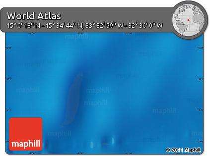 Shaded Relief Map of the Area around 15° 17' 31" N, 33° 4' 30" W