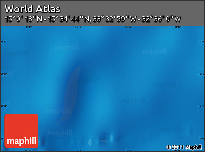 Shaded Relief Map of the Area around 15° 17' 31" N, 33° 4' 30" W