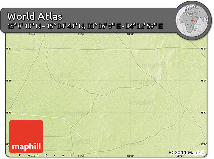 Physical Map of the Area around 15° 17' 31" N, 34° 4' 30" E