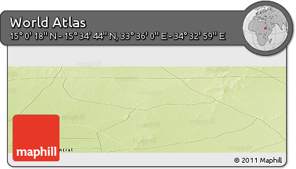 Physical Panoramic Map of the Area around 15° 17' 31" N, 34° 4' 30" E