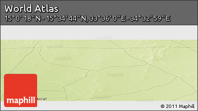 Physical Panoramic Map of the Area around 15° 17' 31" N, 34° 4' 30" E