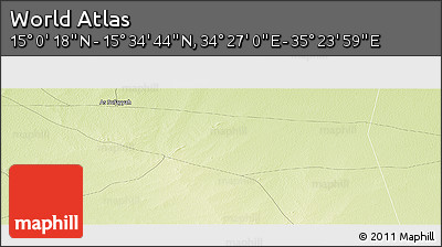 Physical Panoramic Map of the Area around 15° 17' 31" N, 34° 55' 29" E