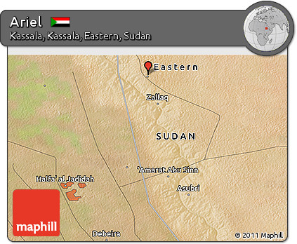 Satellite 3D Map of Ariel
