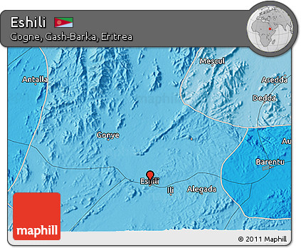 Political 3D Map of Eshili