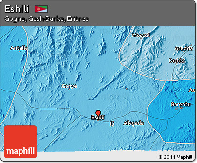 Political 3D Map of Eshili