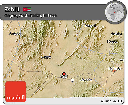 Satellite 3D Map of Eshili