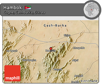 Satellite 3D Map of Hambok